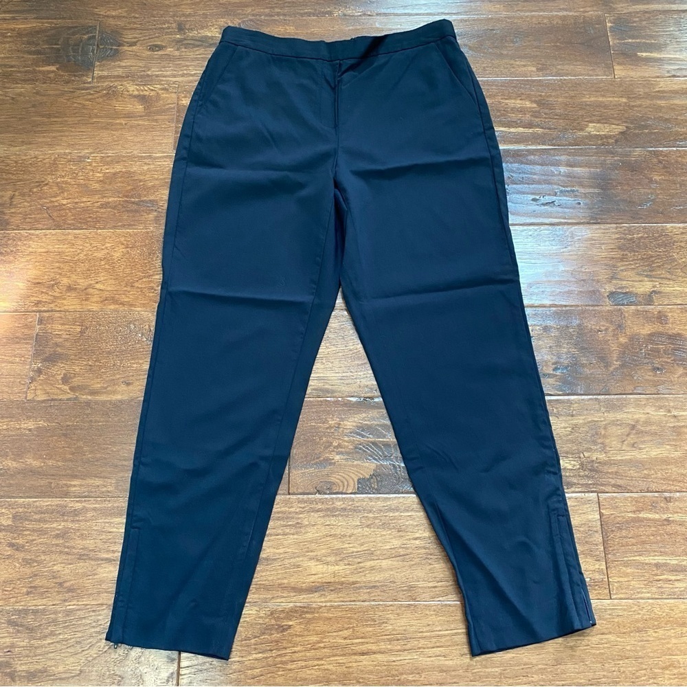 Nordstrom Navy Wool Blend Trousers Womens Medium